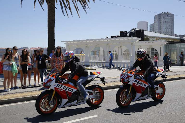 Dani Pedrosa und Marc Márquez auf der Honda CBR 1000