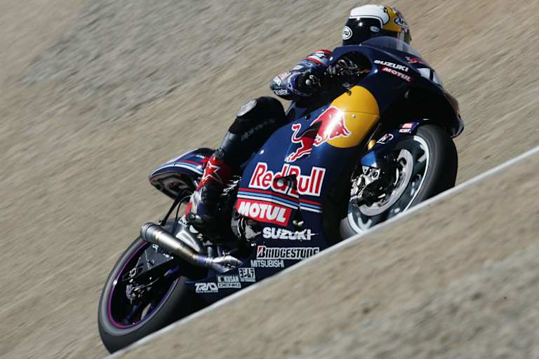 Kenny Roberts junior 2005 in Laguna Seca auf der Werks-Suzuki