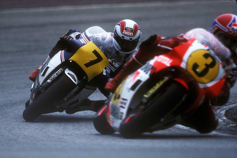 Jarama-GP 1985: Raymond Roche vor Wayne Gardner