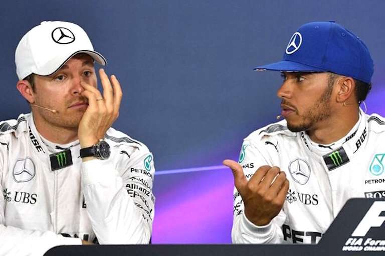 Nico Rosberg und Lewis Hamilton