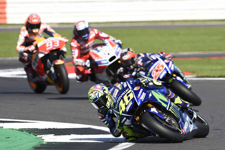 Im Rennen: Rossi vor Viñales, Dovizioso und Márquez