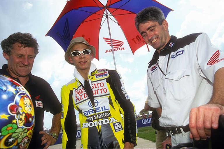 Startplatz in Welkom vor 18 Jahren: Crew-Chief Burgess, Rossi, Doohan