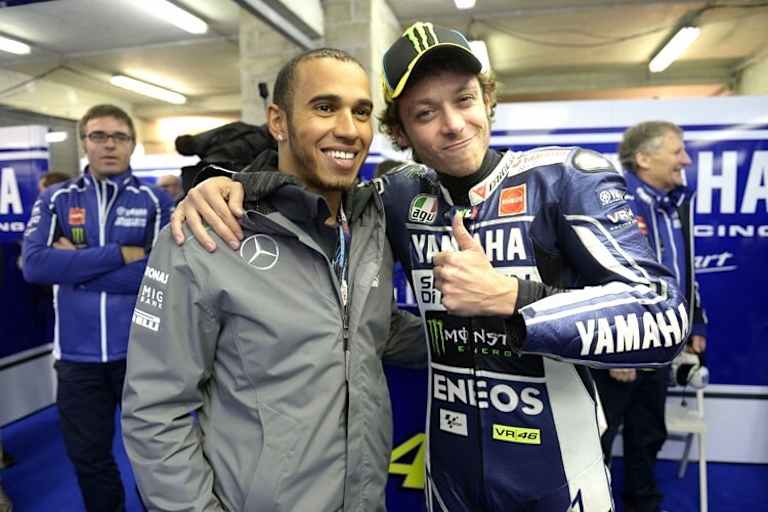 Lewis Hamilton ist ein erklärter Fan von Valentino Rossi