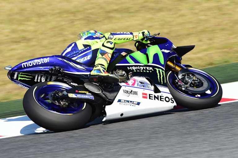 Valentino Rossi lag als Sechster 0,584 sec hinter Lorenzo