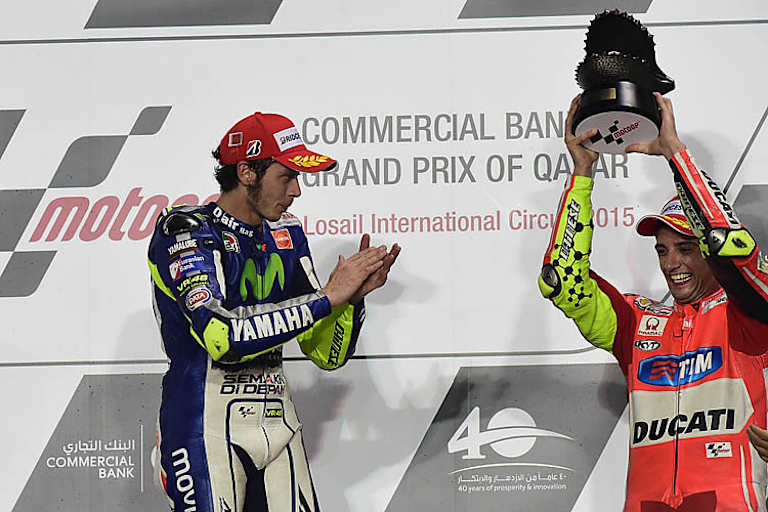 Bei Iannones erstem MotoGP-Podestplatz applaudierte auch Valentino Rossi