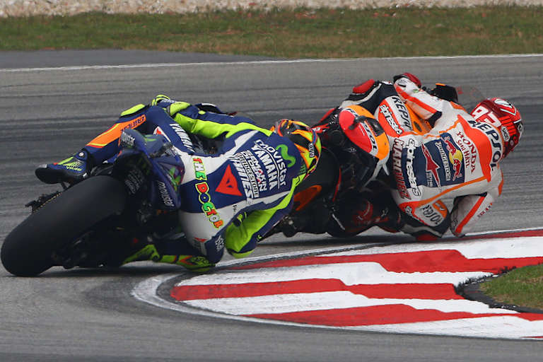 Das grosse Duell: Marc Márquez vor Valentino Rossi in Sepang