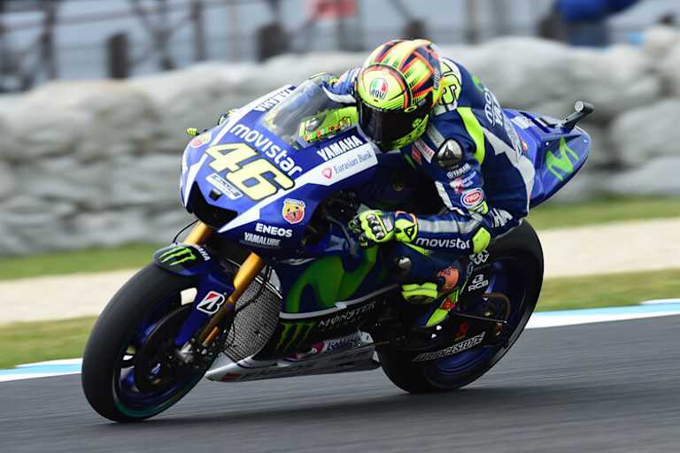 Valentino Rossi im ersten Training: Platz 3