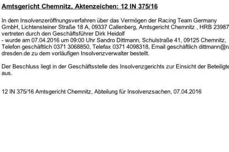 Amtlich bestätigt: Die RTG GmbH schlittert in die Insolvenz