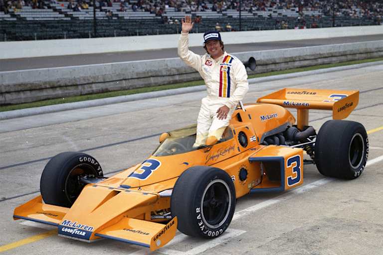 Johnny Rutherford mit seinem McLaren in Indy 1972