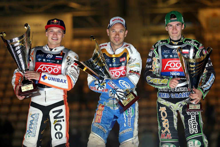 Die Top-3 in Togliatti: Emil Sayfutdinov, Nicki Pedersen und Patryk Dudek (v.l.)