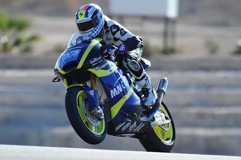 Marcel Schrötter auf der Tech3-Maschine beim Test in Almeria