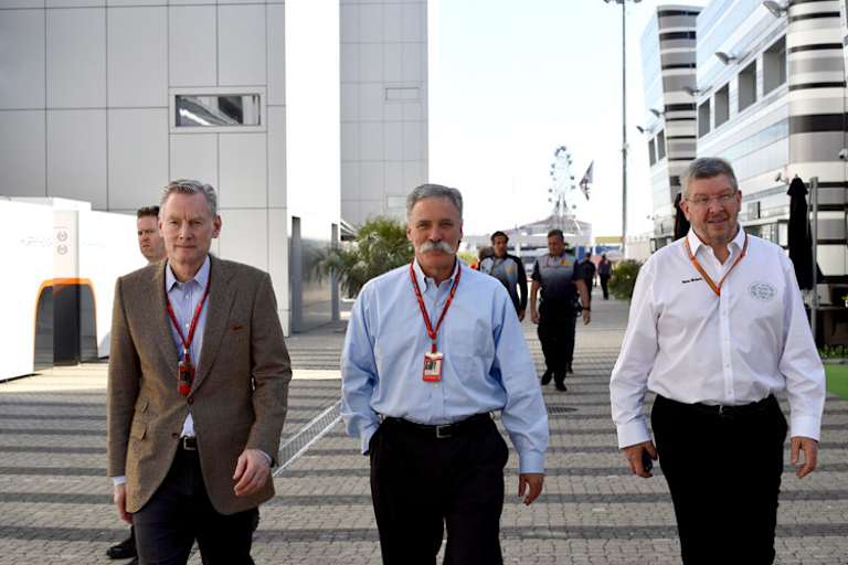 Das neue Formel-1-Führungstrio: Sean Bratches, Chase Carey und Ross Brawn