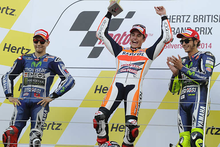 2014 besiegte er in Silverstone Jorge Lorenzo