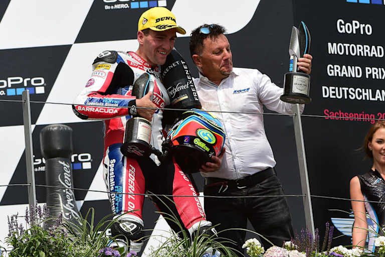 2015 siegte Simeon mit der Kalex des Gresini-Teams auf dem Sachsering, 2017 will er zurück an die Spitze