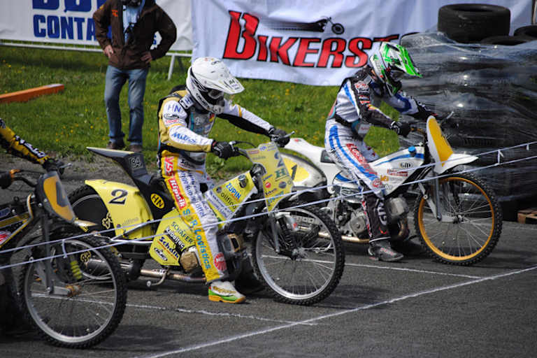 Martin Smolinski und Joonas Kylmäkorpi im Langbahn-GP 2013
