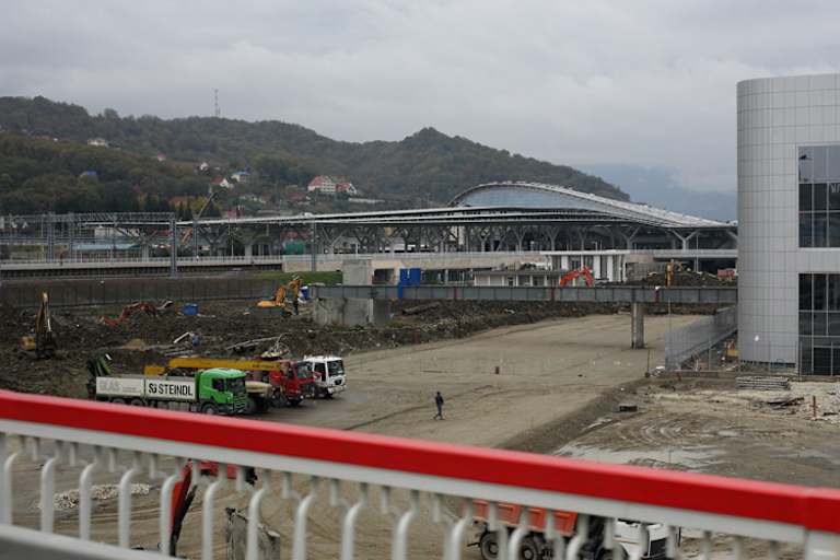 Im November 2013 glich die ganze Anlage noch einer riesigen Baustelle