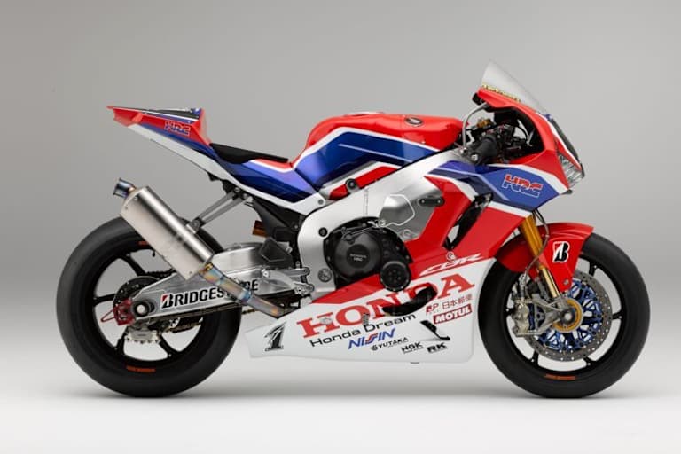 Rot-blau-weiss sind die Farben von Honda Racing