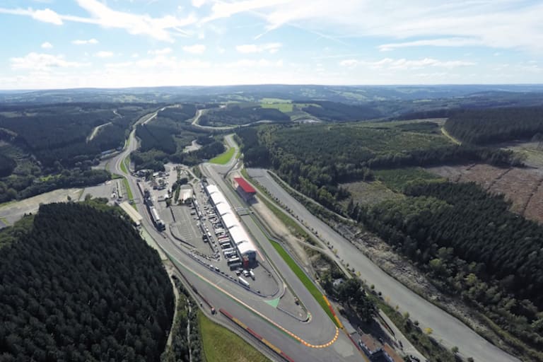 Der Circuit de Spa-Francorchamps von oben