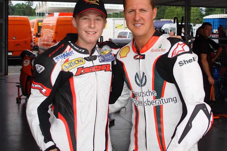 Tim mit Michael Schumacher