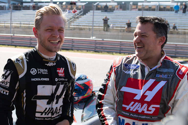 Kevin Magnussen und Tony Stewart