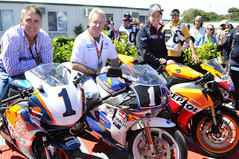 Australische Champions: Mick Doohan, Wayne Gardner und Casey Stoner