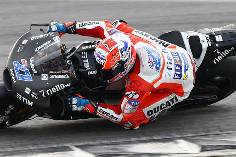 Stoner auf der Ducati Desmosedici