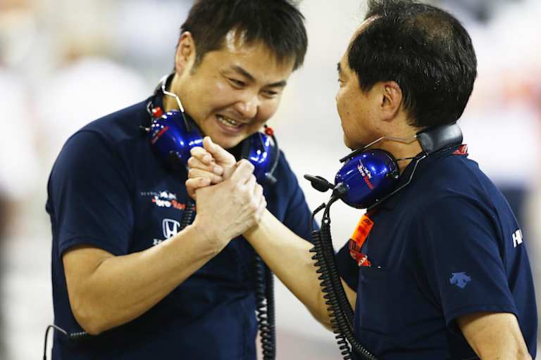 Freude herrscht: Toro Rosso und Honda waren nach dem Bahrain-GP in Feierlaune