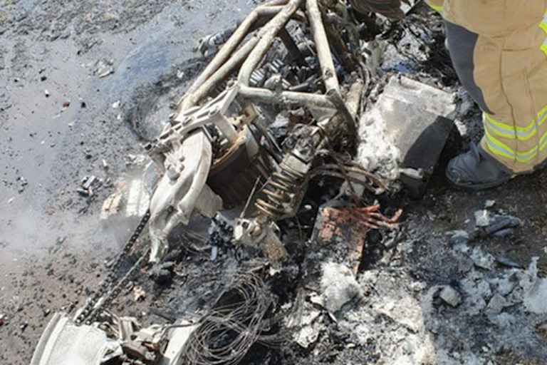 Von diesem MotoE-Bike blieb in Assen nicht viel übrig