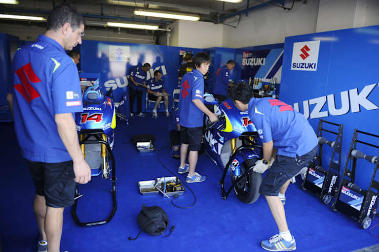 Das Suzuki-Team testete 2013 auf vier europäischen Rennstrecken