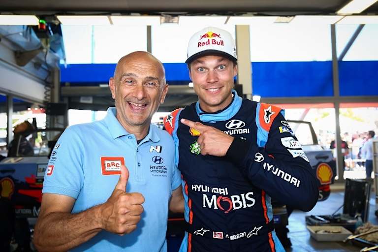 Gabriele Tarquini (li) und Andreas Mikkelsen