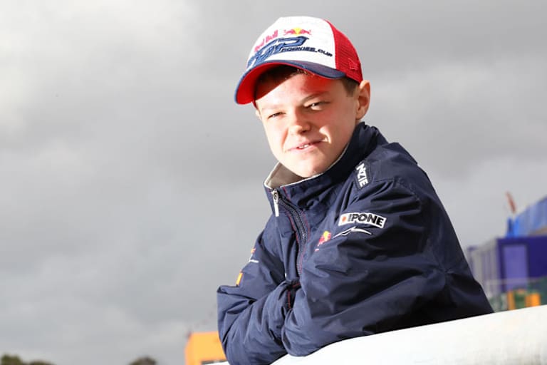 So sah Tarran Mackenzie 2012 im Red Bull Rookies-Cup aus