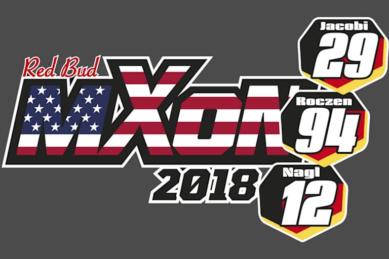 Das Logo des DMSB-Teams mit Ken Roczen, Max Nagl und Henry Jacobi