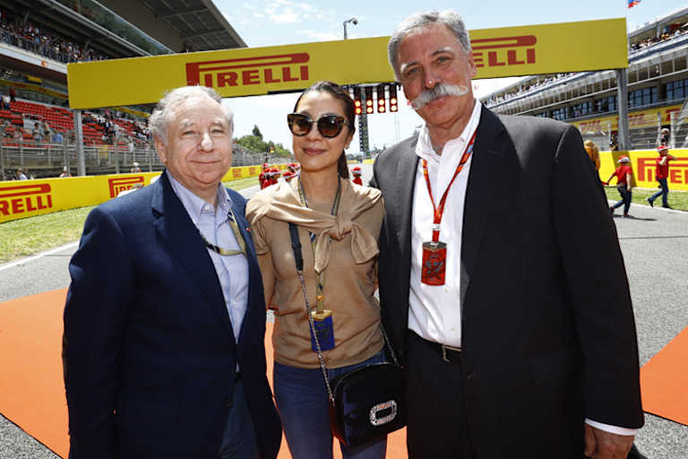 Das Ehepaar Todt mit Chase Carey