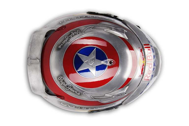 Sebastian Vettel ist Captain America