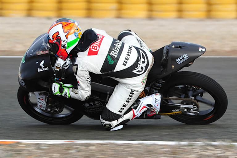 Efren Vazquez auf feuchter Fahrbahn in Almeria