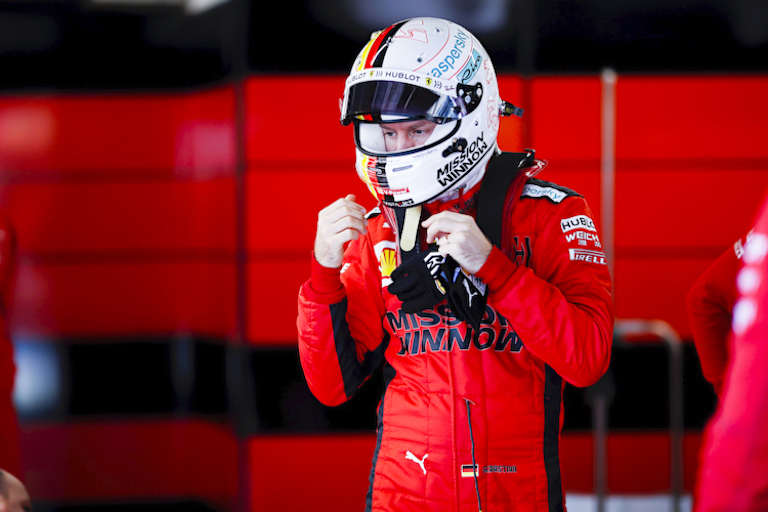 Wie einst Schumi – Sebastian Vettel in Fiorano unterwegs