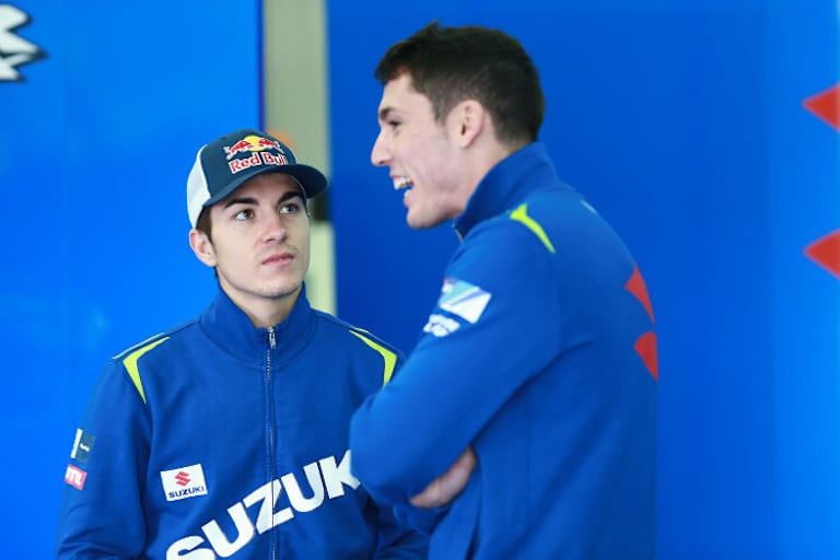 Maverick Viñales mit Teamkollege Aleix Espargaró