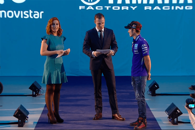 Viñales bei der Yamaha-Teampräsentation in Madrid
