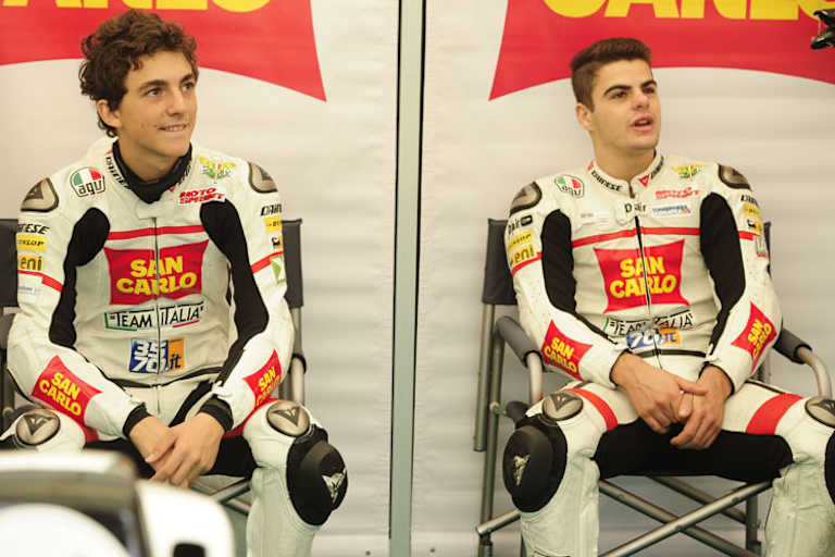 Das Vr/46-Duo für 2014: Francesco Bagnaia und Romano Fenati