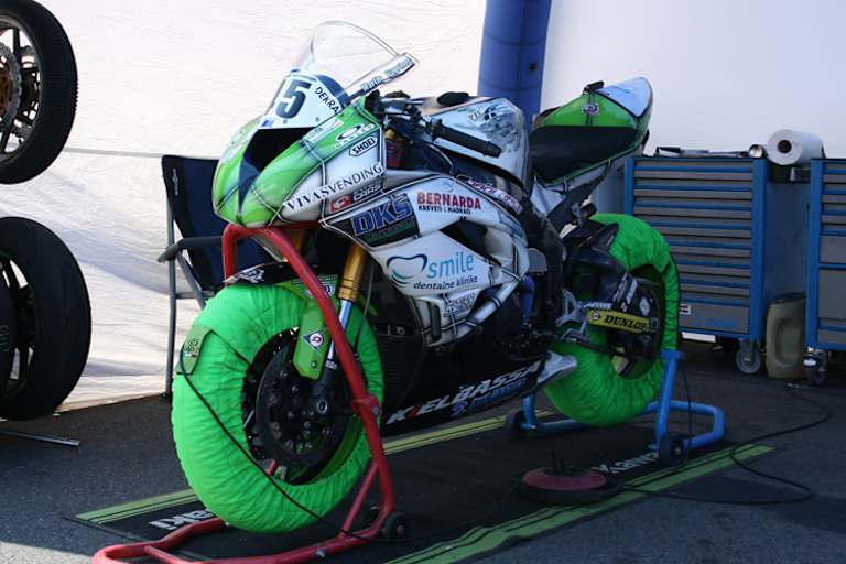 Die Kawasaki ist startklar für den Lausitzring