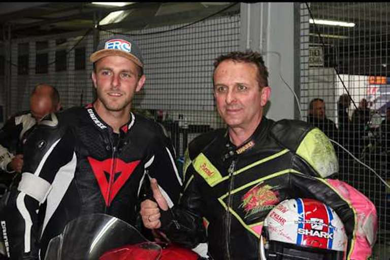 Kevin Wahr mit Papa Bernd