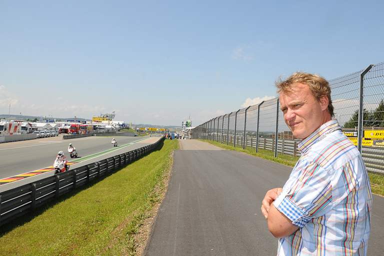 Ralf Waldmann als Zuschauer beim Sachsenring-GP