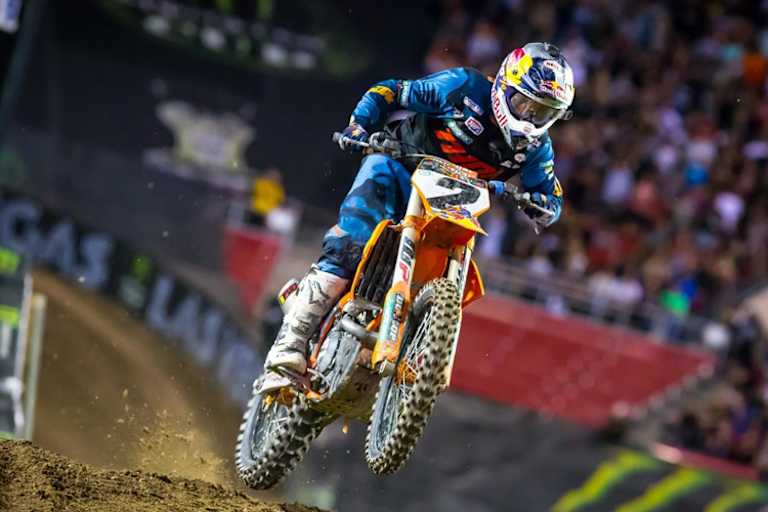 Cooper Webb erlebte in Las Vegas ein durchwachsenes Renndebüt mit KTM
