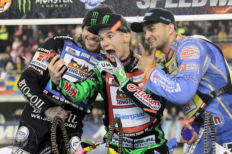 Die Top-3 von Thorn: Tai Woffinden, Patryk Dudek und Bartosz Zmarzlik (v.l.)