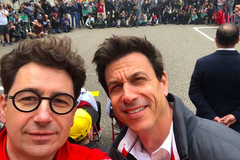 Mattia Binotto und Toto Wolff