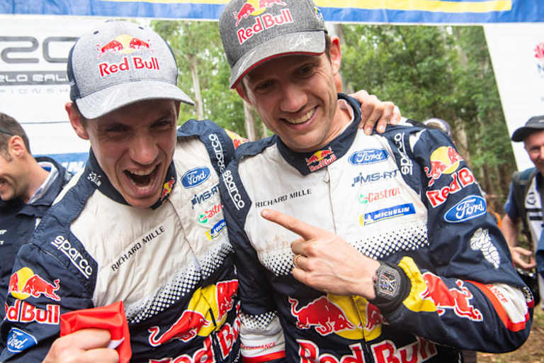 Verdiente Champions – Sébastien Ogier (rechts) und Beifahrer Julien Ingrassia