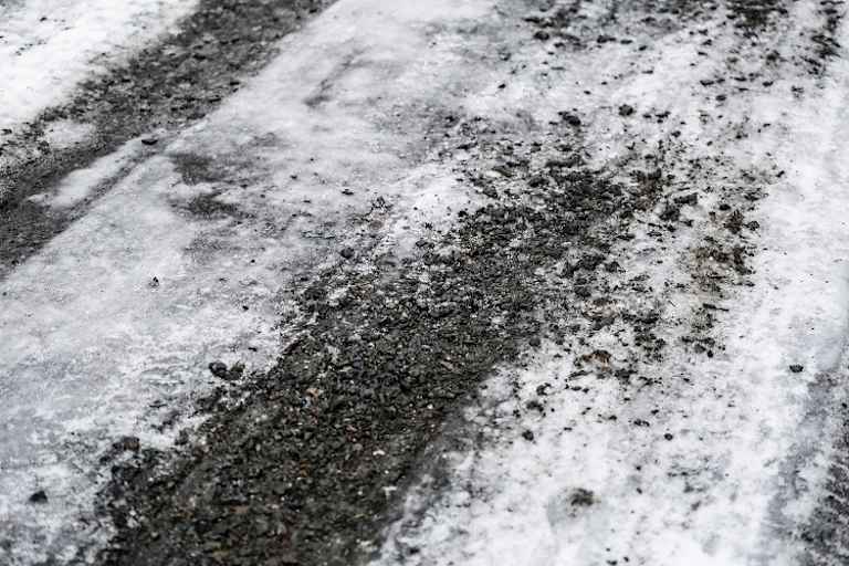 Statt Eis nun Schotter
