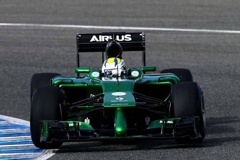 Der Caterham hat nicht gerade die ansprechendste Nase im Feld