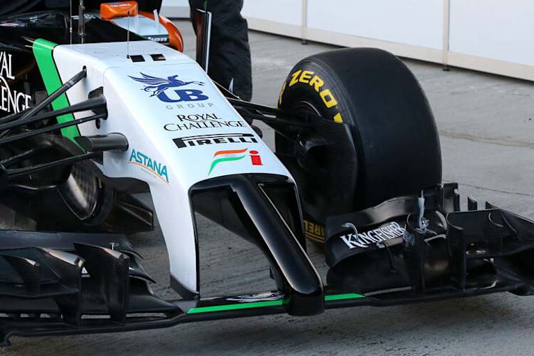 Die Nase des Force India erinnert irgendwie an Pinocchio