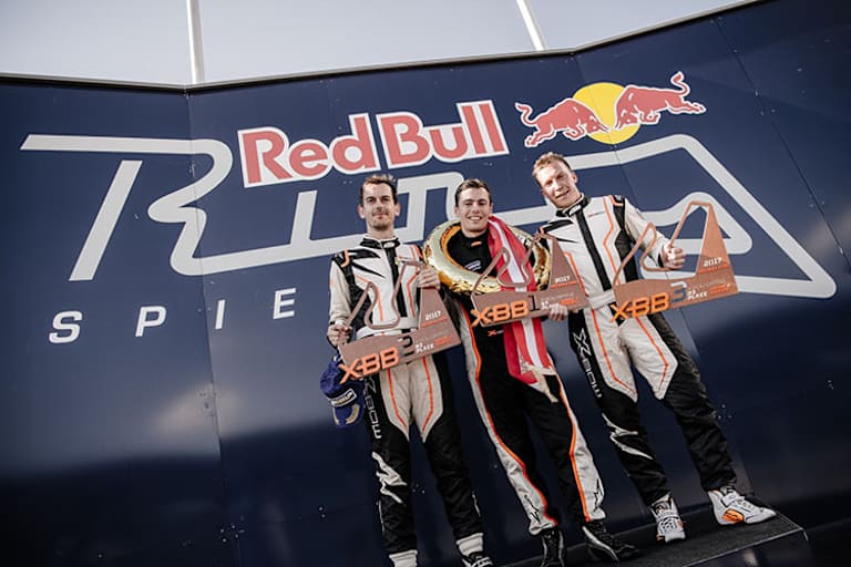 Das Podium des zweiten «Rookies Challenge»-Rennens: Jörg Haghofer, David Freiburghaus, Dominik Olbert